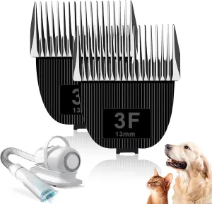 2 Pack Replacement Blade for nebot P1 Pro Pet Grooming Kit & Vacuum,Size-3F Cut Length 1/2"(13mm),Made of Ceramic Blade & Stainless Steel Blade