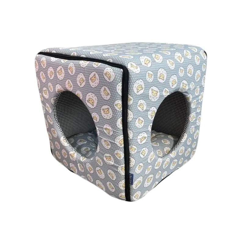 ACE PET Counting Sheeps Grey Non-Fur Cosy Dog Bed