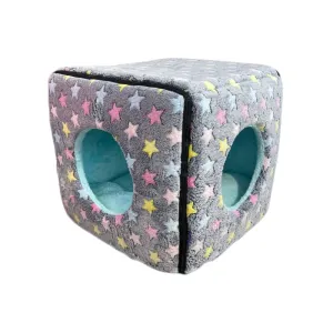 ACE PET Loving Star Grey Furry Cosy Dog Bed