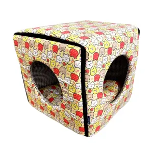 ACE PET Rainbow Bears Yellow Non-Fur Cosy Dog Bed