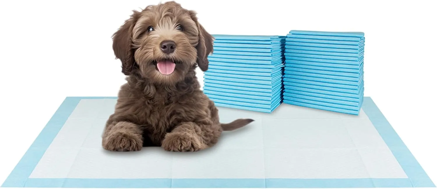 BV Small Puppy Pads 50 Count 17"x24" - Leak-Proof & Absorbent Pee Pads for Dogs with 6-Layer Design, Rapid Dry Sheet & Built-in Attractant - Dog Pad with Odor Control, Perfect for Puppies&Senior Dogs