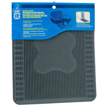 Catit Cat Pan Litter Mat - Gray - 34 cm x 40.5 cm (13 in x 16 in )