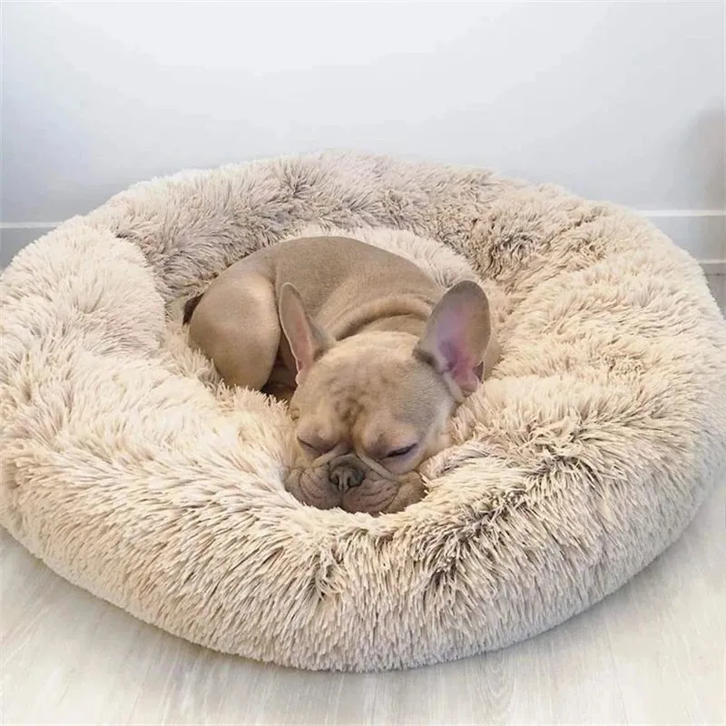 Dog Bed Calming Cat Bed Super Soft Fluffy Washable Anti-Anxiety 40-90cm