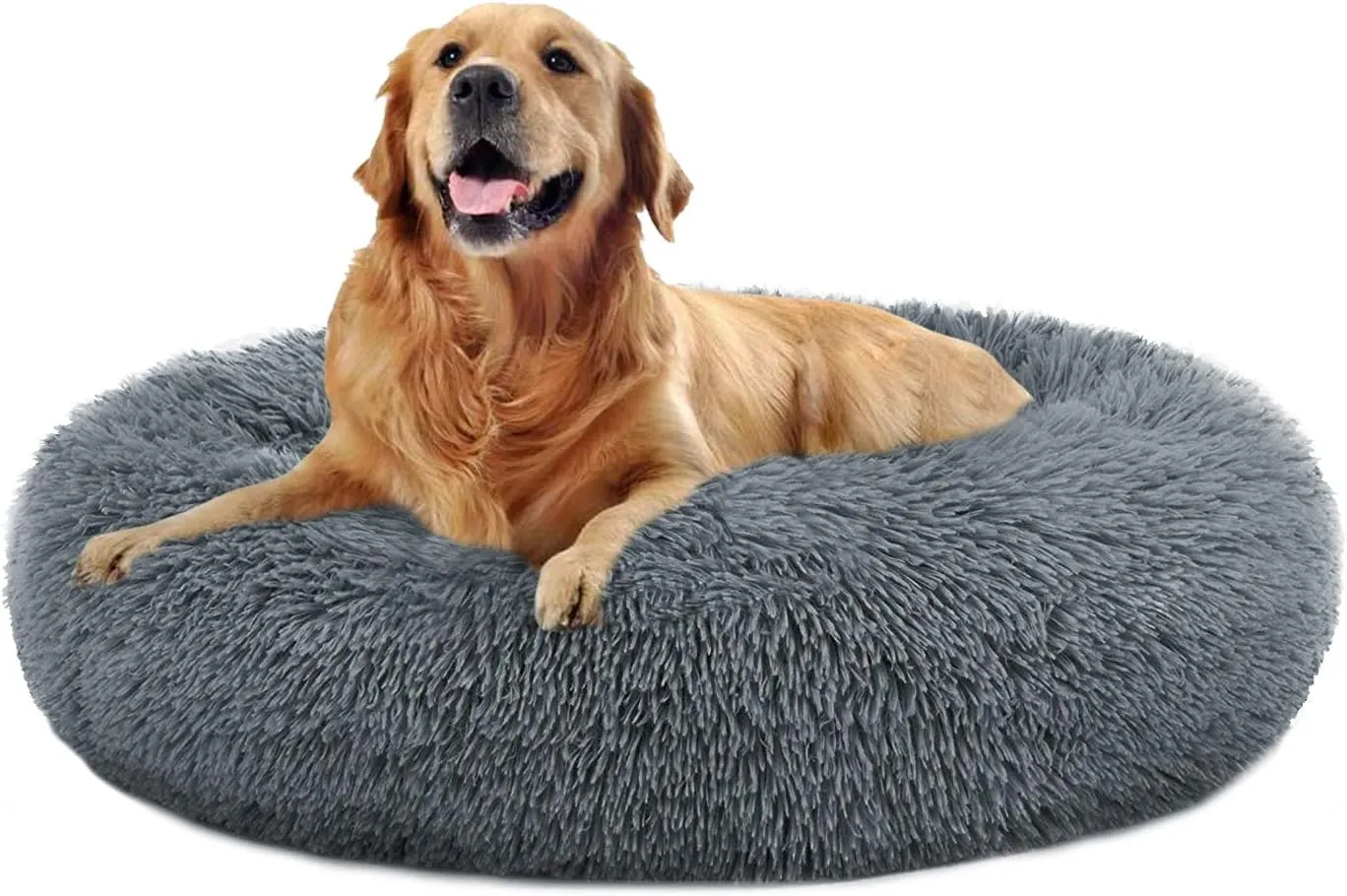Dog Bed Calming Cat Bed Super Soft Fluffy Washable Anti-Anxiety 40-90cm