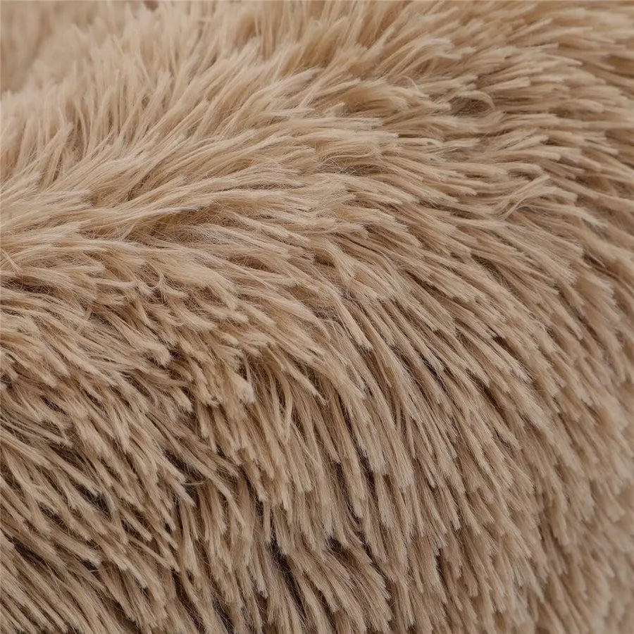Dog Bed Calming Cat Bed Super Soft Fluffy Washable Anti-Anxiety 40-90cm