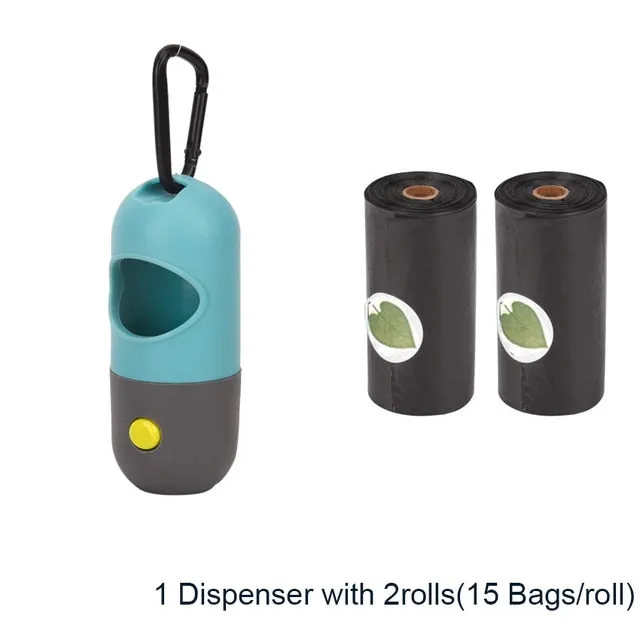 Dog Poop Bag Dispenser LED light Waste Bags Holder