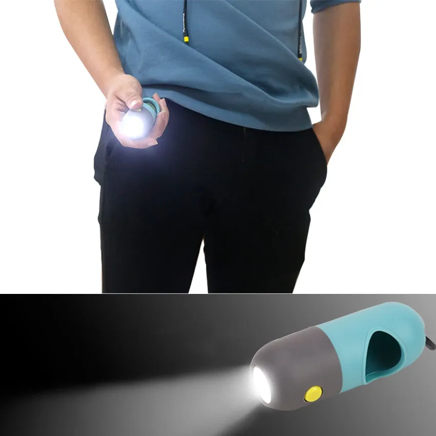 Dog Poop Bag Dispenser LED light Waste Bags Holder