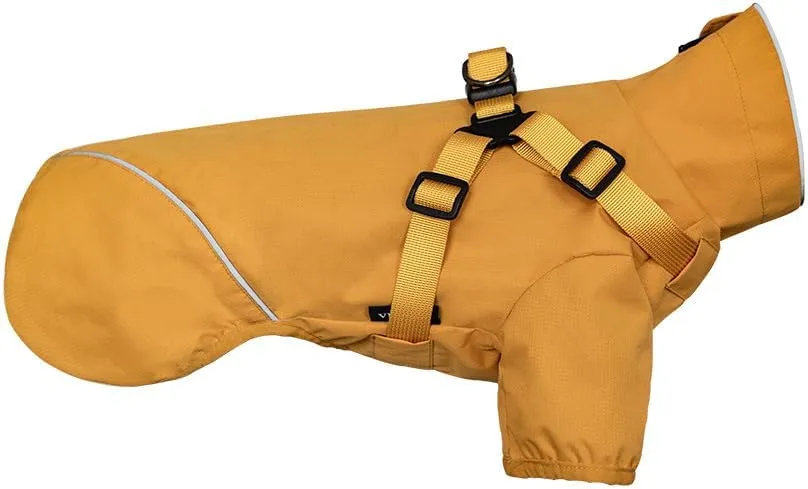 Dog Raincoat for Small Medium Dogs, Dog Rain Coat with Adjustable Harness Built in, Back Zipper for Easy Dressing, Waterproof Puppy Rain Coat with Reflective Strap, Pet rain Jacket (Yellow, X-Large)