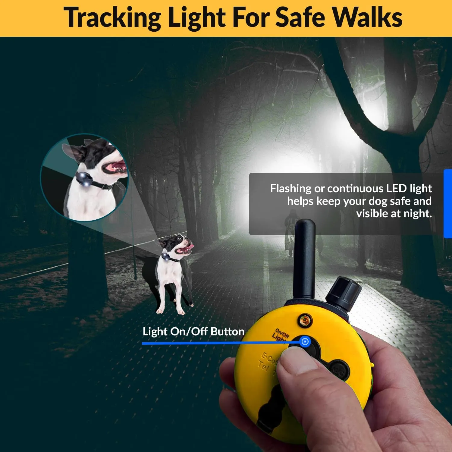 E-Collar  Educator ET-300-1/2 Mile Waterproof Remote Dog Training Collar Includes Premium Finger Clicker Trainer, 100 Programmable Levels   Vibration   Light   Sound