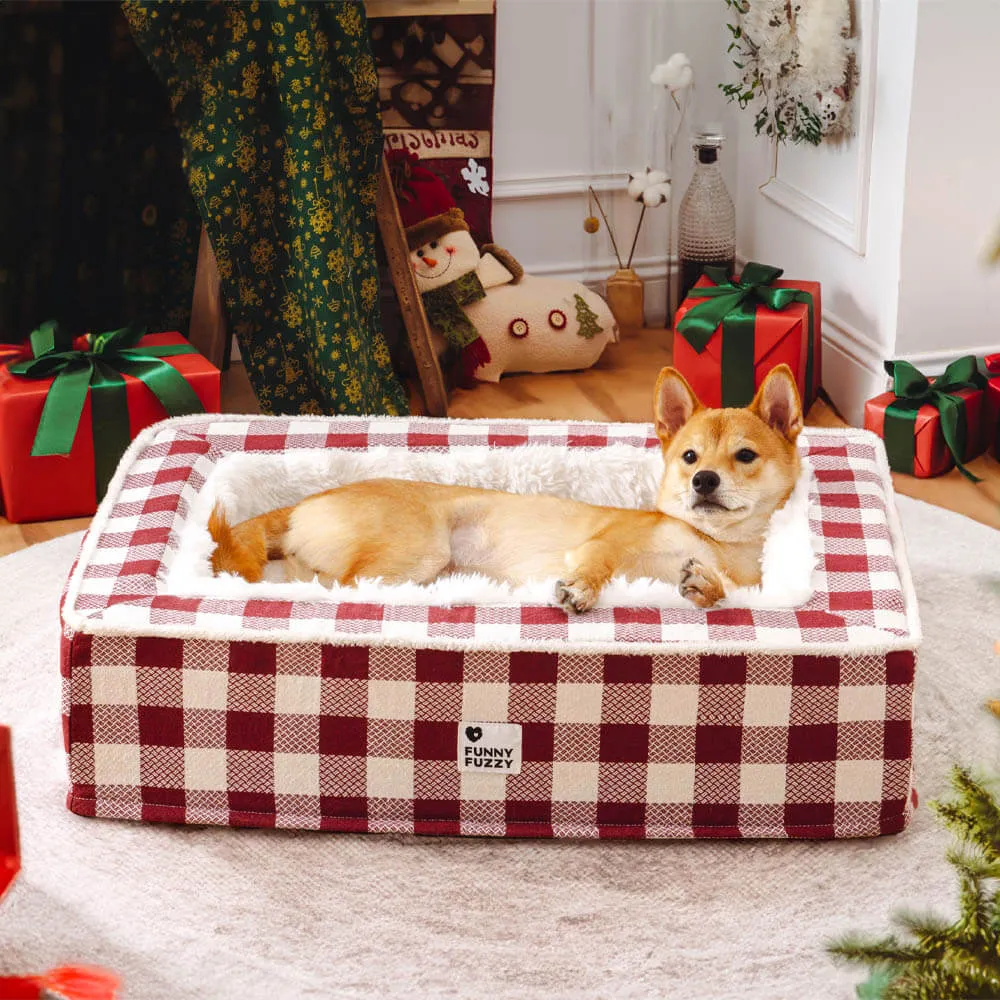 Festive Calming Pet Bed - Gift Bundle 3pcs