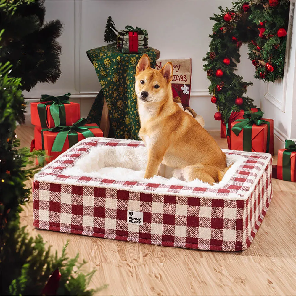 Festive Calming Pet Bed - Gift Bundle 3pcs