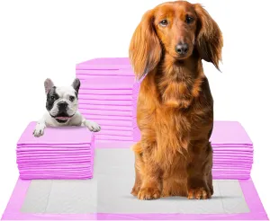 FPN Puppy Pee Pads, Pink,13X18 in Pack of 100, Pet Toilet Training Pad, Ultra Absorbent, Quick Dry, Leak-Proof Pads for Puppies, Dogs, & Small Pets 5-Layer Protection with Calming