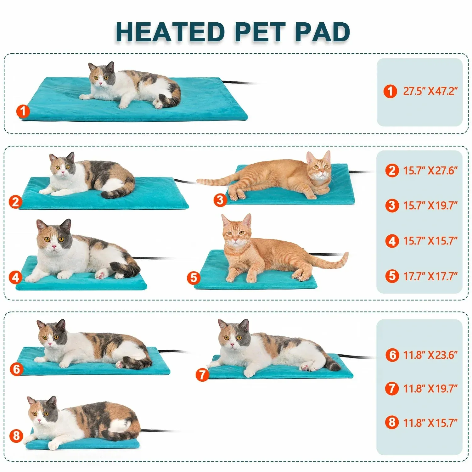 Heated Pet Pad 16x16 in