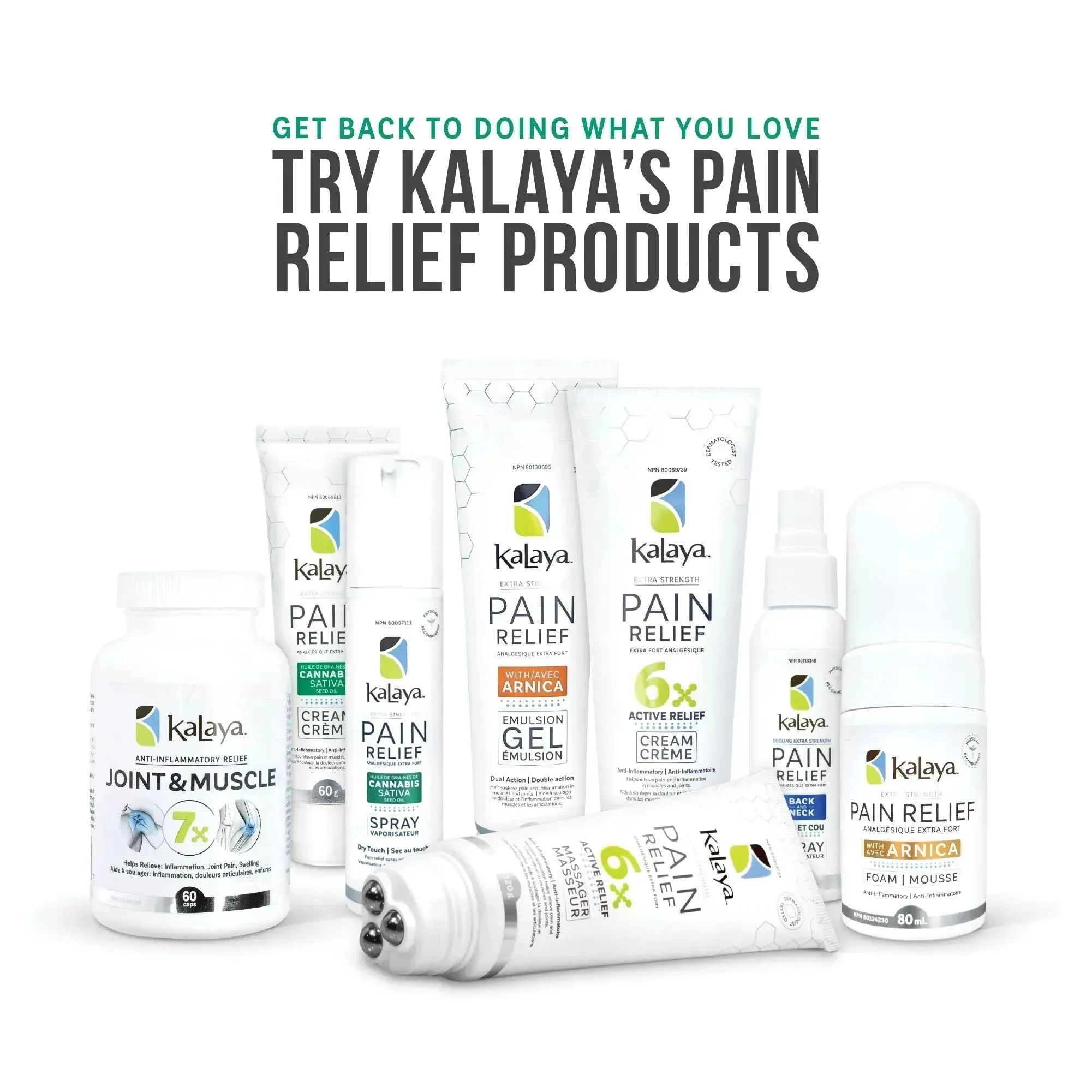 KaLaya Extra Strength Pain Relief Cream with Cannabis Sativa Seed Oil - 60g [Pack of 5]