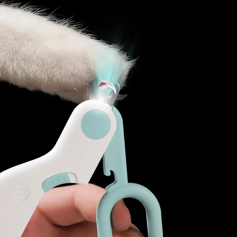 LED Light Pet Nail Clipper – Professional Cat & Dog Claw Trimmer with Safety Lock