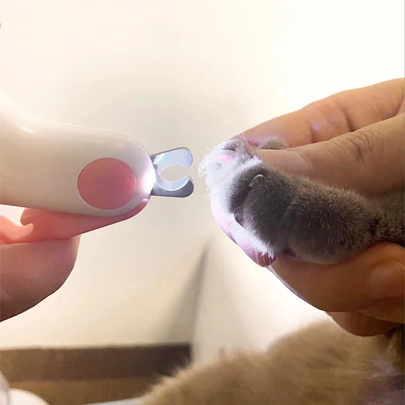 LED Light Pet Nail Clipper – Professional Cat & Dog Claw Trimmer with Safety Lock