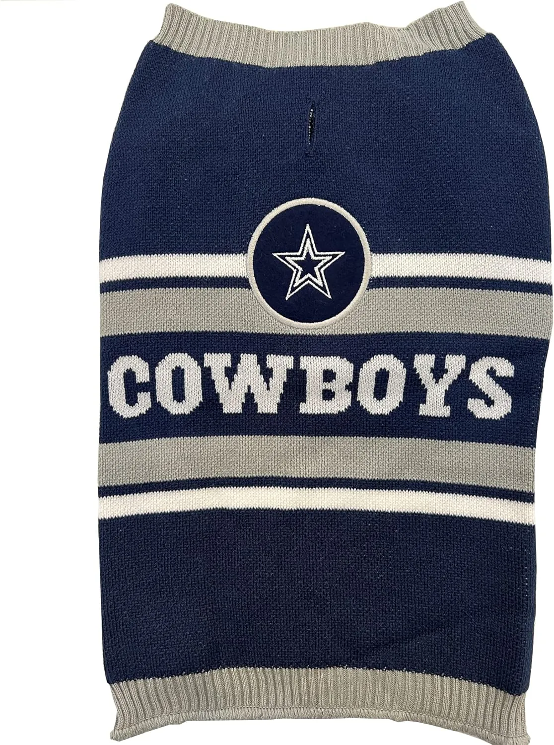Pets First NFL Dallas Cowboys Dog Sweater, Size Small. Warm and Cozy Knit Pet Sweater with NFL Team Logo, Best Puppy Sweater for Large and Small Dogs, Team Color (DAL-4179-SM)