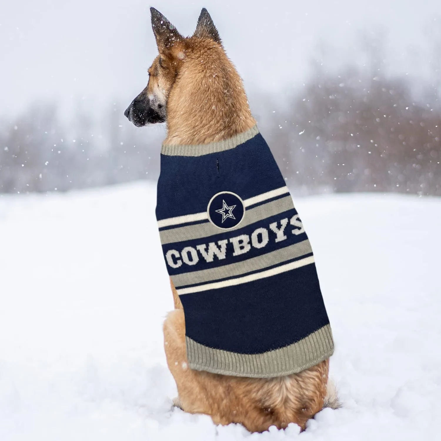 Pets First NFL Dallas Cowboys Dog Sweater, Size Small. Warm and Cozy Knit Pet Sweater with NFL Team Logo, Best Puppy Sweater for Large and Small Dogs, Team Color (DAL-4179-SM)