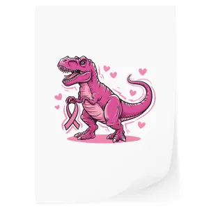 Pink Dianosaur DTF Transfer