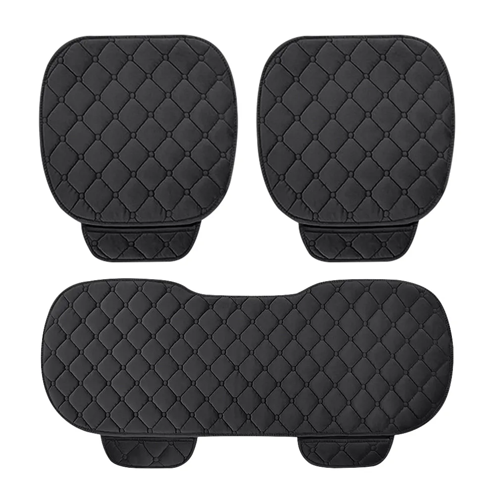 Plush Car Seat Cushion, Non Binding Anti Slip Rubber Bottom, Advanced Comfort Memory Foam, Driver Seat Backrest Cushion, Winter Seat Heating Pad