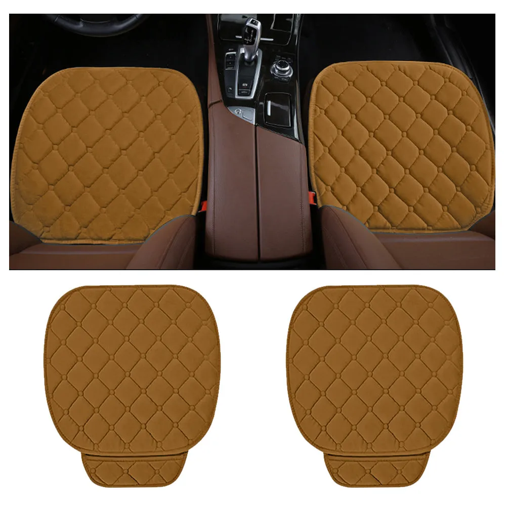 Plush Car Seat Cushion, Non Binding Anti Slip Rubber Bottom, Advanced Comfort Memory Foam, Driver Seat Backrest Cushion, Winter Seat Heating Pad
