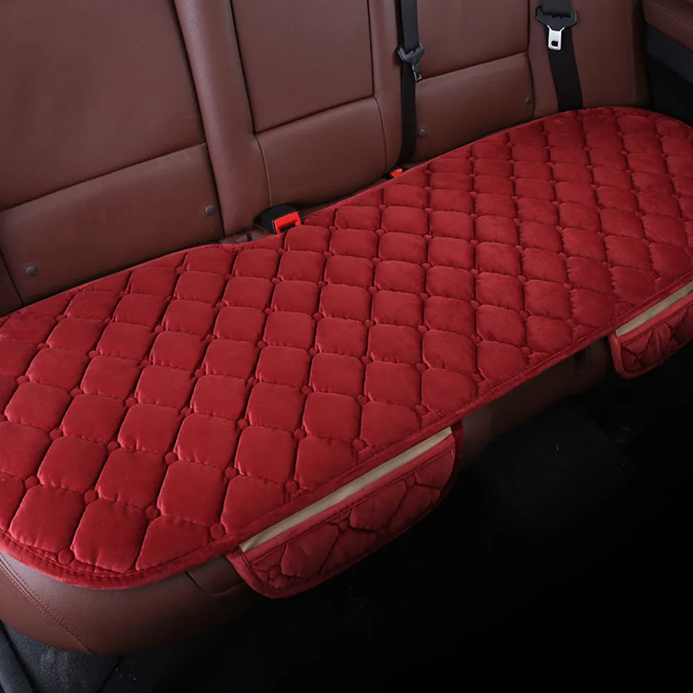 Plush Car Seat Cushion, Non Binding Anti Slip Rubber Bottom, Advanced Comfort Memory Foam, Driver Seat Backrest Cushion, Winter Seat Heating Pad