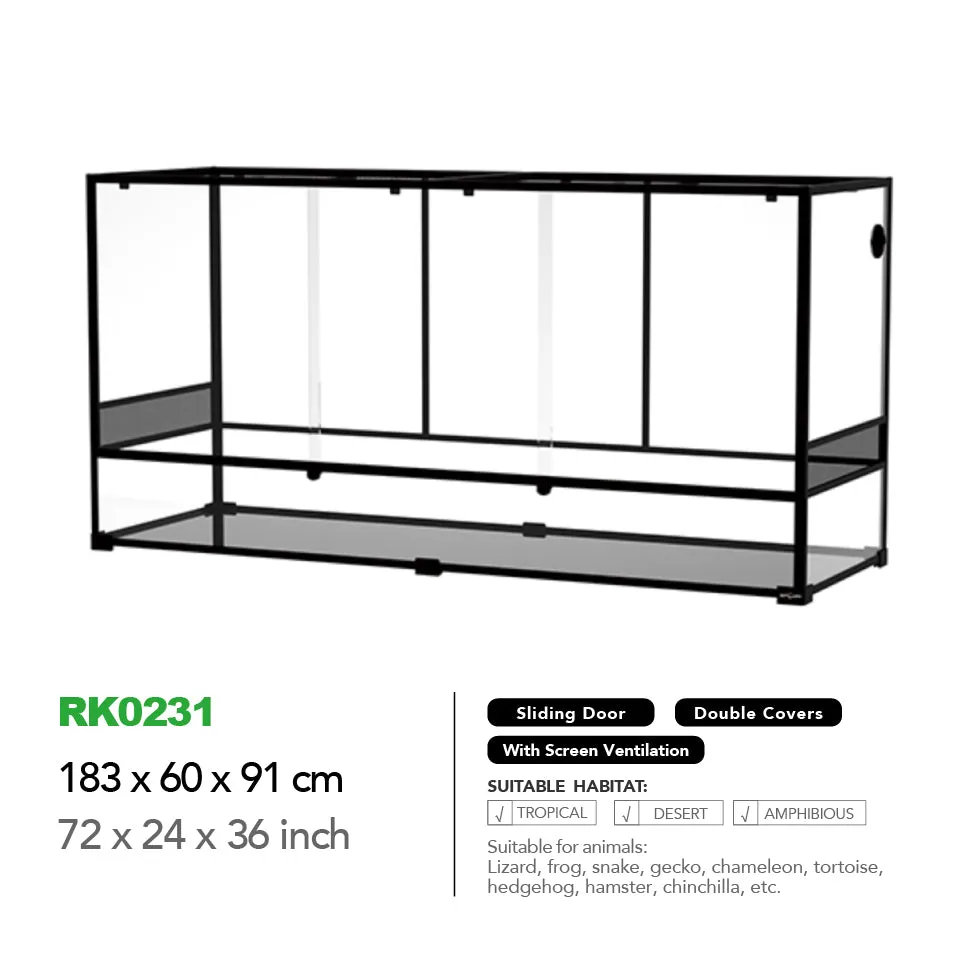 REPTIZOO Knock-Down Glass Terrarium RK Series