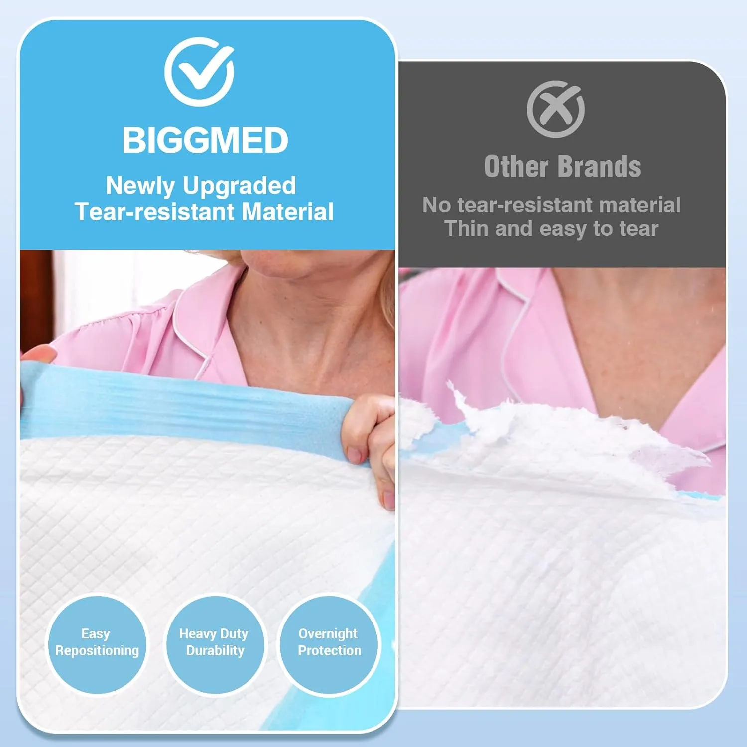 Tear-Resistant Chucks Pads Disposable 36" X 36" [25-Pack] Incontinence Bed Pads Disposable Extra Large Thick Quilted Underpads Pee Pads for Adult, Kids, Elderly | Puppy Pads Large for Training