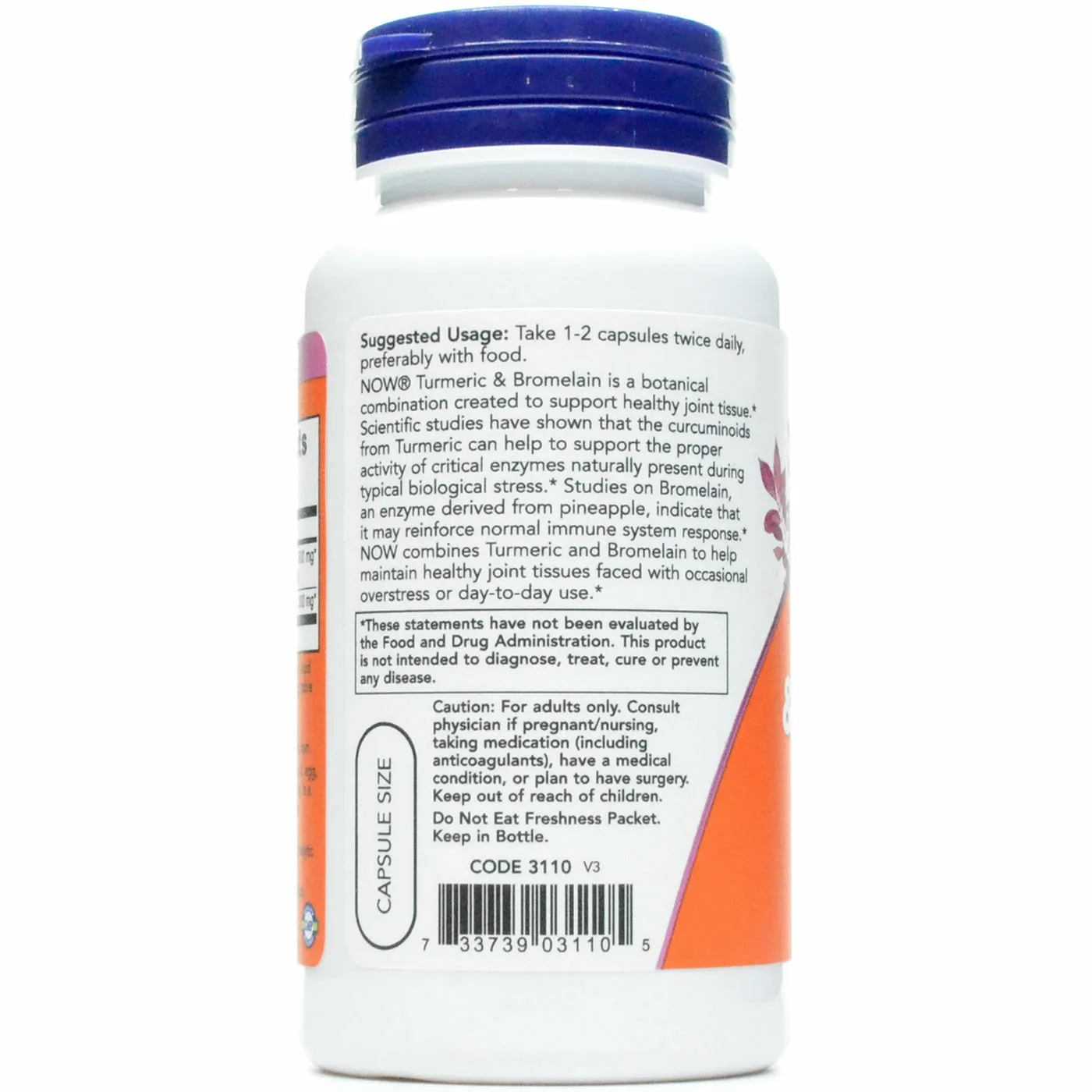 Turmeric & Bromelain 90 vcaps by NOW