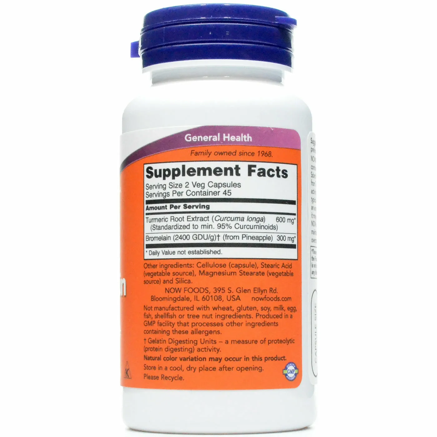 Turmeric & Bromelain 90 vcaps by NOW